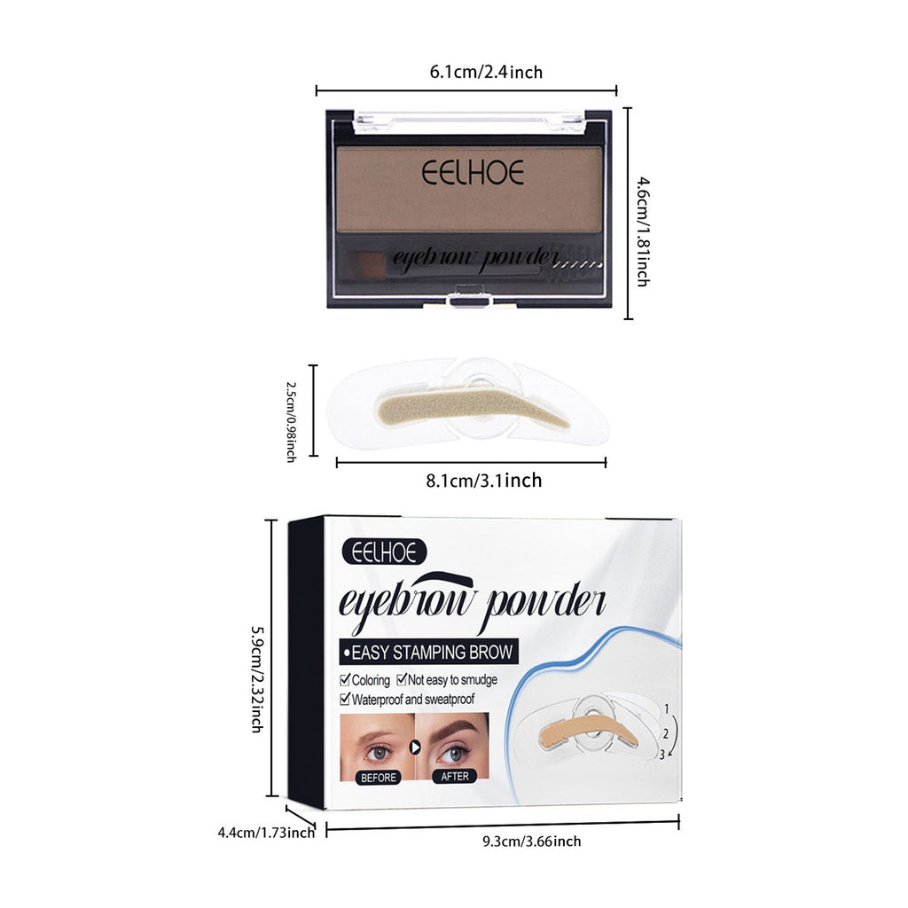 Eyebrow Powder Set Makeup Natural Lasting Waterproof Not Easy To Decolorize Dizzy Lazy Seal Eyebrow Powder Set